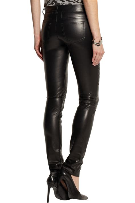 yves saint laurent leather pants|ysl shoe price.